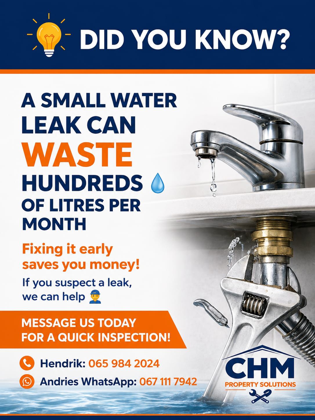 Plumbing leak repair service